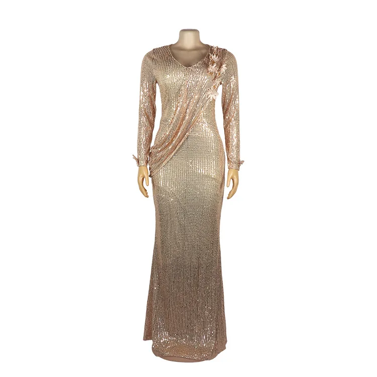 

African dresses for women Kaftan maxi dress dashiki bubu gowns for party plus size Sequins