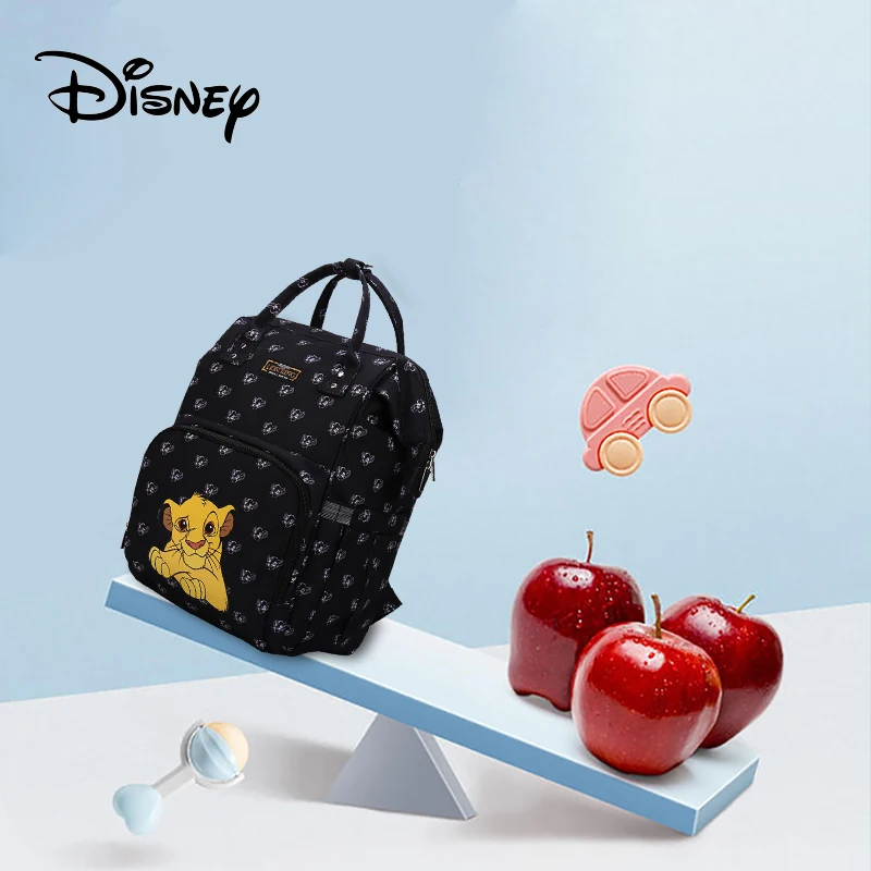 Disney Lion King Maternity Diaper Bag Backpack - Large Capacity Waterproof Stroller Bag with USB Heating, Baby Nappy Changing Bag, Free Hooks Included image 4