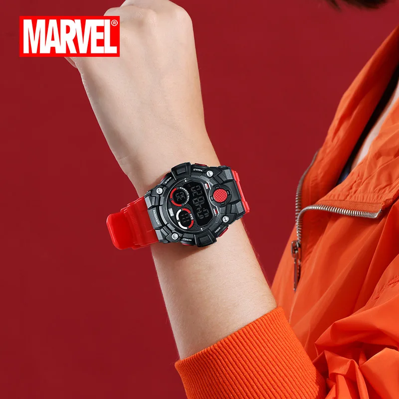 Бренд disney MARVEL мужские наручные часы цифровые 100 м Водонепроницаемые