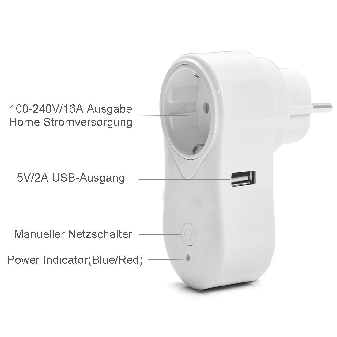 Умная розетка с Wi Fi штепсельная европейского стандарта usb пультом дистанционного