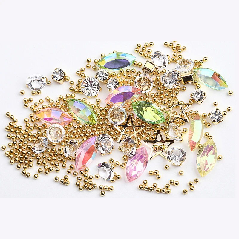 

1 box Mix Star Moon UV Resin Epoxy Mold Filling Copper mall Broken Diamond Crystal Sand For jewelry Accessories Decoration