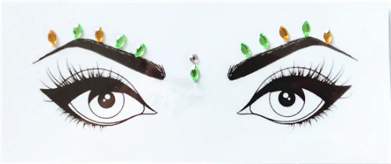 Украшения для лица 1 шт. рождественские наклейки сделай сам бровей боди арта