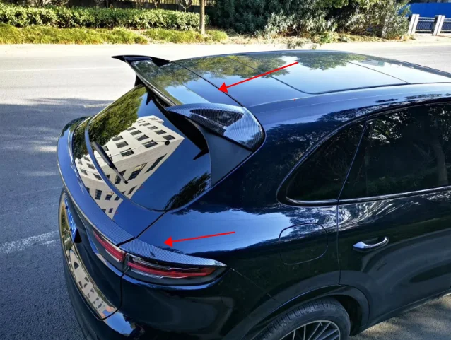 

Новинка спойлер для Porsche Cayenne установка на заднее крыло из углеродного волокна цветной Материал задний спойлер на крышу багажника 2018 вверх