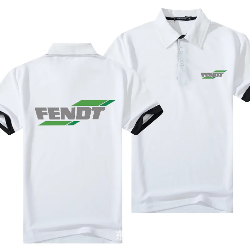

Brand for FENDT Polo Shirt Men Cotton Short Sleeve Tee Shirts Mens Casual Summer Breathable Solid Color Polos shirt