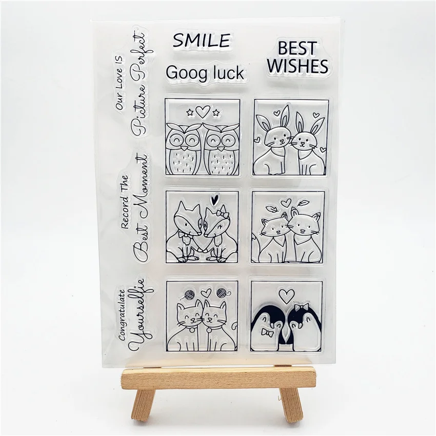 11*16 см горячая распродажа прозрачные штампы для животных/силиконовые уплотнения