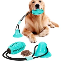 rubber pet dog toys silicon suction cup tug push chew toy pets toothbrush leakage food dispenser for small medium dogs supplies