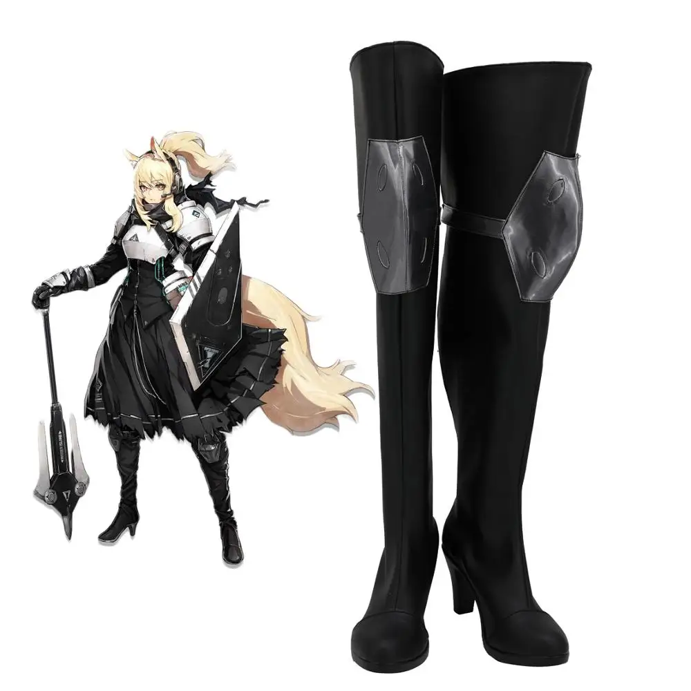 

Черные сапоги для косплея arрыцари, обувь на высоком каблуке, изготовленные на заказ, любого размера