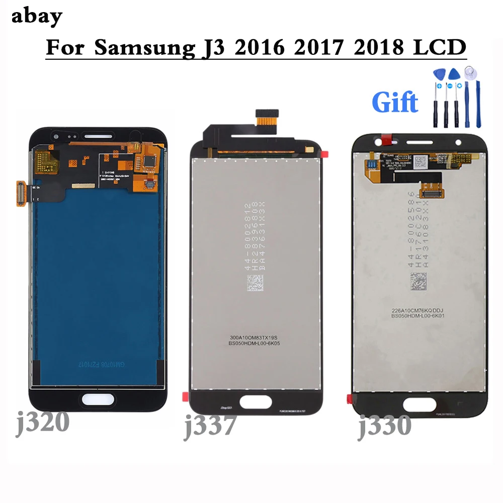 Регулируемый ЖК дисплей J320 J330 J337 J3 2017 2016 2018 для Samsung Galaxy сенсорный экран с цифровым