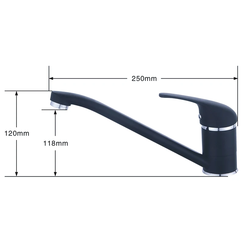 Смеситель для кухонной раковины из латуни черный смеситель 360 градусов с