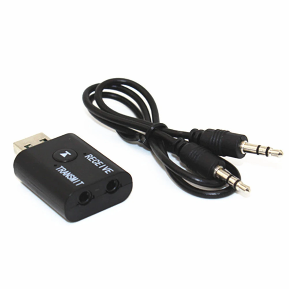 

Wireless Stereo Audio Transmitter Receiver 2 in 1 Bluetooth 5.0 Dongle 3.5mm AUX USB Stereo Music Wireless Adapter