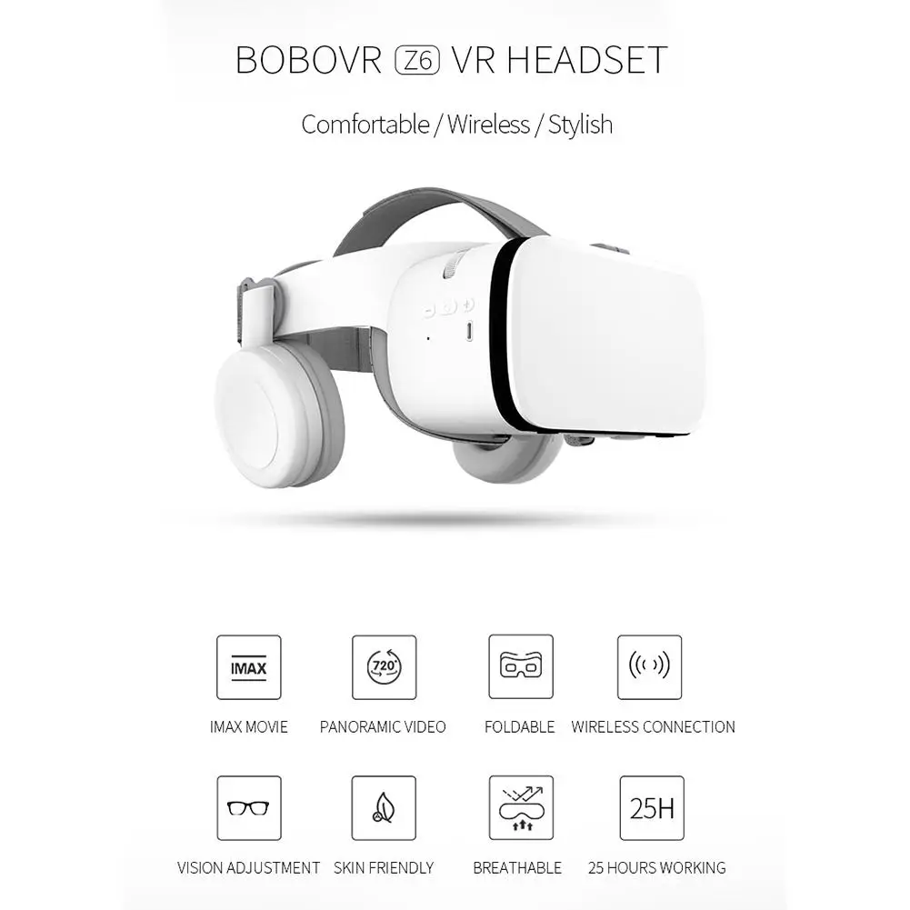 

BEESCLOVER Z6 VR 3D очки Виртуальная реальность мини картонный шлем VR очки гарнитуры BOBO VR для 4,7-6,2 inchs мобильный телефон r57