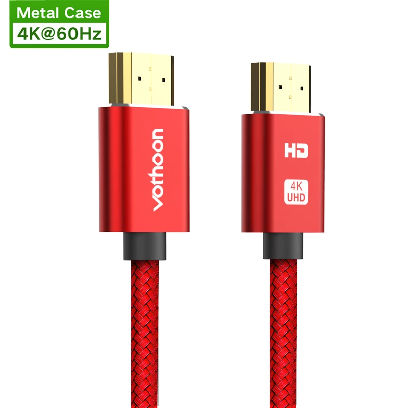 Red Vothoon 4K 60Hz HDMI 2,0 кабель HDMI к HDMI кабель Ethernet кабель для PS3 проектор HD lcd Apple tv компьютер ноутбук к Displayer - Цвет: Red