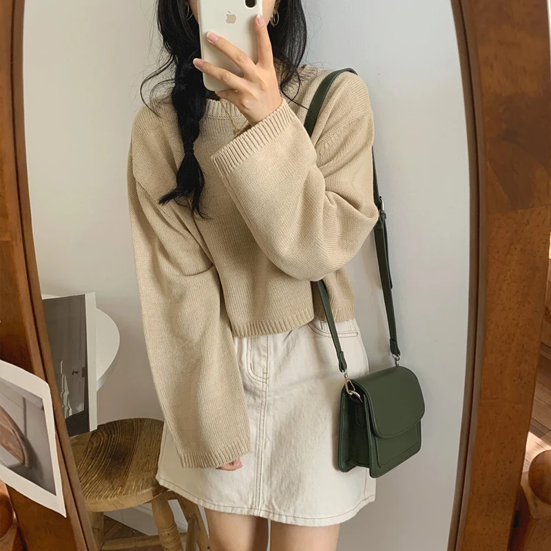 autumn womens sweaters 2022 korean style winter clothes women harajuku fashion vintage friends pullover knitted sweater | Женская одежда