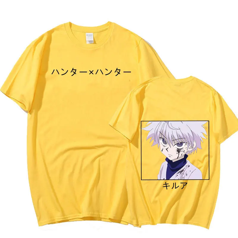 

Hunter X Hunter Killua T-shirt Japanese Anime Casual Top Fun Cartoon Harajuku Loose T-shirt Women's Clothing Unisex Tee Tops