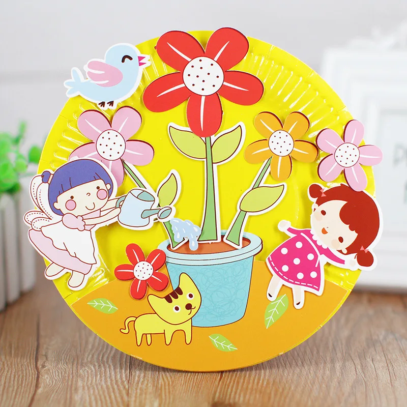 flower Детский сад много декоративных поделок diy игрушки головоломка бумажный лоток ремесла детские развивающие игрушки для детей Девочка/Мальчик Рождественский подарок 906 - Цвет: flower
