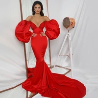 orfila long arabic mermaid red evening dress 2022 off shoulder robe soiree femme vestidos formales prom party gowns