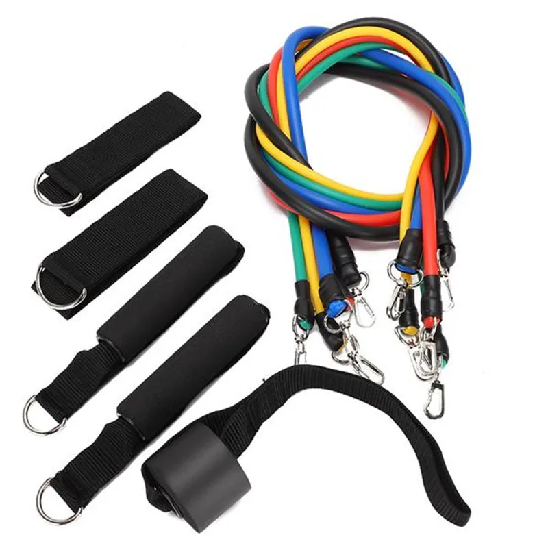 11 шт./компл. латекс трубы Эспандеры домашний тренажерный зал силовых тренировок