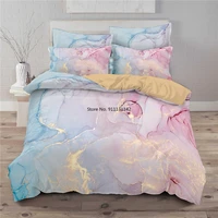 modern geometric color marbled bedding set fashion home decor 23pcs down bed cover pillowcase home textile