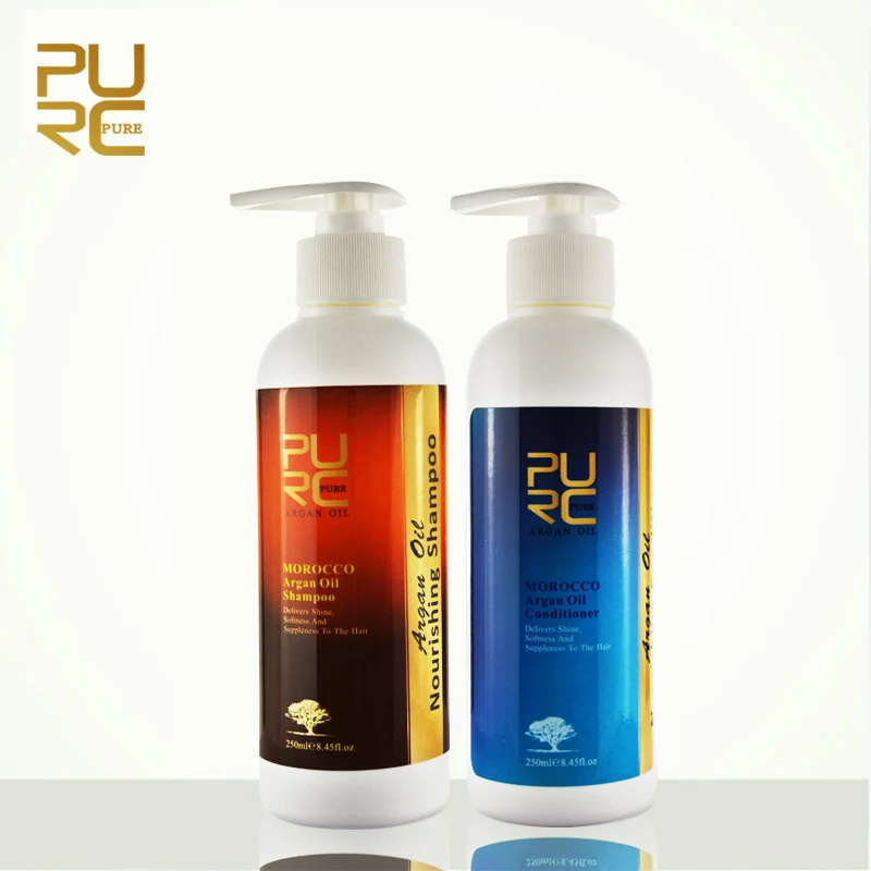 

PURC 500ml Argan Oil Hair Shampoo Conditioner Set Nourishing Smoothing Shine anti dandruff Hair Care Products For Women Men