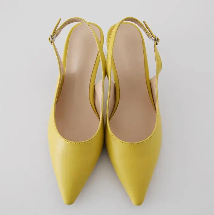 yellow 10cm Туфли-лодочки ZHENZHOU Осенняя популярная женская обувь 6 см/8 см/10 см Новая Осенняя обувь на высоком каблуке-шпильке с острым носком в Корейском стиле - Цвет: yellow 10cm