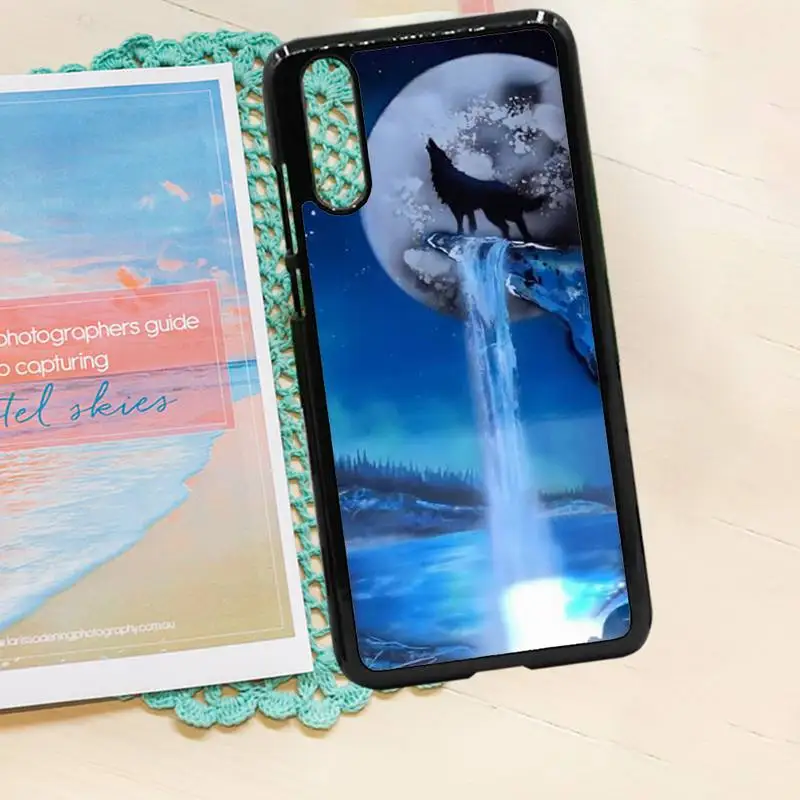 

Moon night roaring wolf cool animal high quality Phone Case cover PC for iPhone 11 12 pro XS MAX 8 7 6 6S Plus X 5S SE 2020 XR