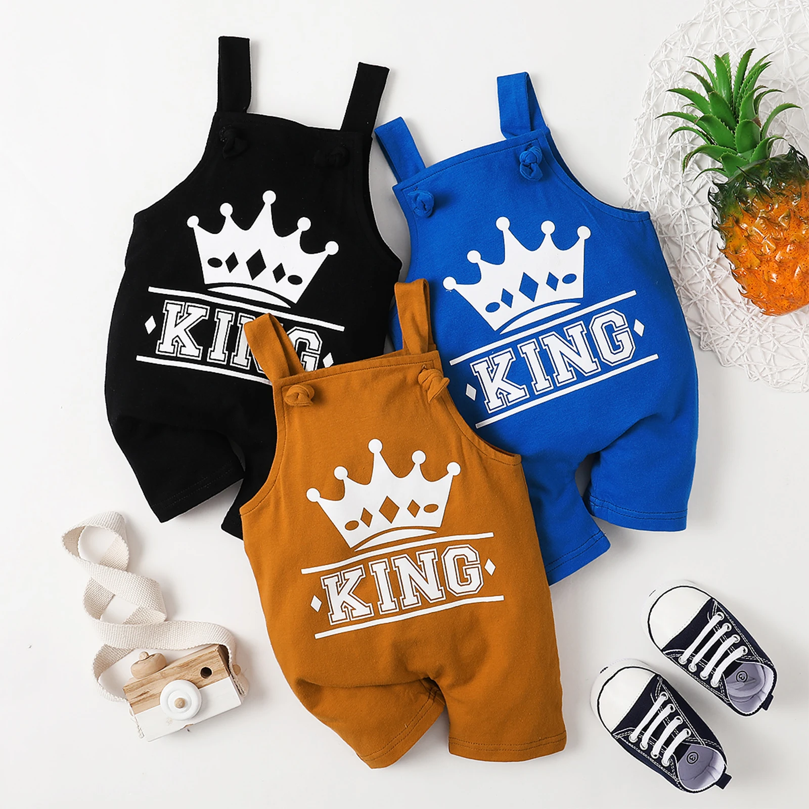 

Baby Rompers Newborn Infant Baby Boy Bodysuit Summer Button Jumpsuit Casual Sleeveless Backless Solid Outfits Clothes Sleeveless