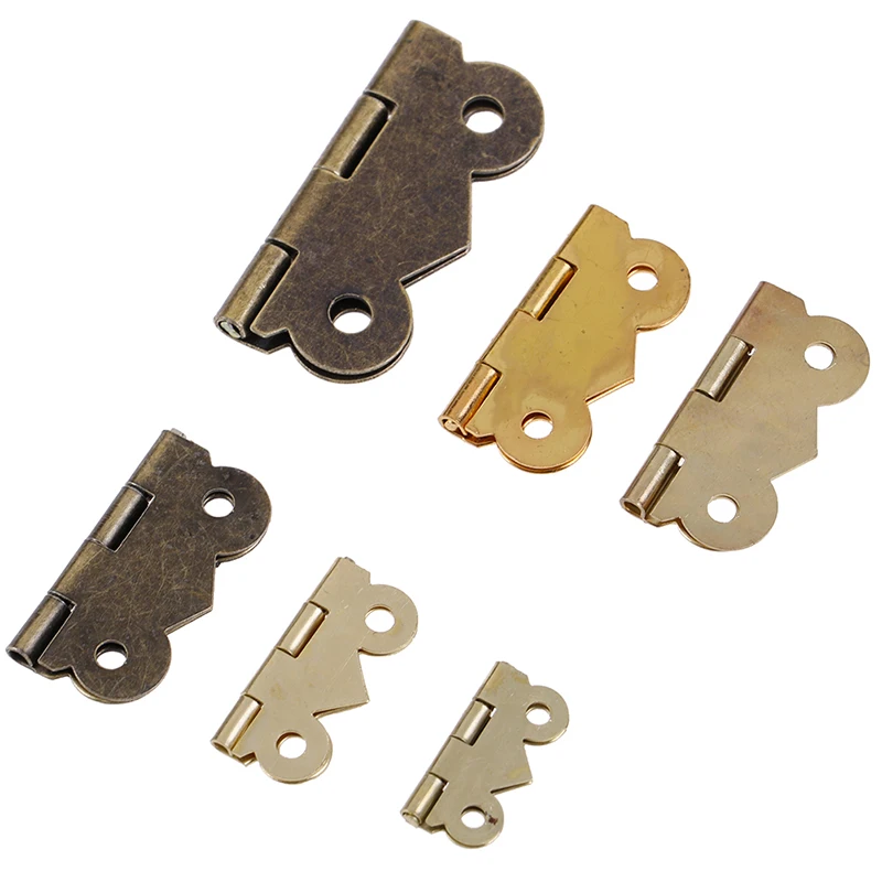 

10PCS Mini Butterfly Door Hinges Bronze Cabinet Drawer Jewellery Box Decorate Hinge For Furniture Hardware