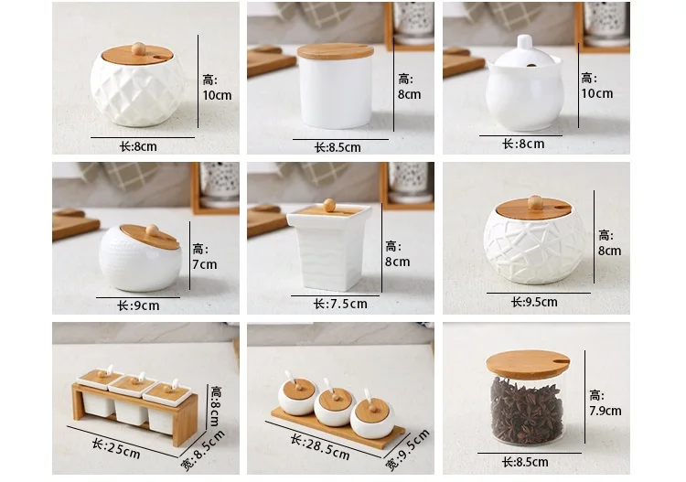 Горшок для приправ три кухонных предмета Скандинавская керамика бутылка соль