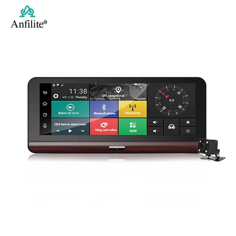Anfilite 4G Автомобильная камера gps 7," Android Автомобильные видеорегистраторы wifi 1080P видео регистратор видеорегистратор мониторинг парковки Южная Корея карта
