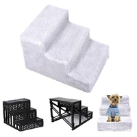 pet stairs 3 steps pet dog cat stairs ramp easy way ladder cover indoor nonslip dog bed ladder universal dog accessories