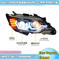 car accessories head lamp for toyota camry led headlights 2015 2016 2017 for camry drl h7 hid bi xenon lens angel eye low beam