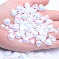 half pearls flatback imitation heart mix size 40g about 280pcs resin pearls ab colors scrapbook wedding cards nail jewelry