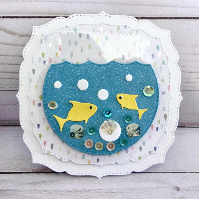 Режущие штампы шейкер для рыбьей чаши Скрапбукинг оформление - Цена: 248.92