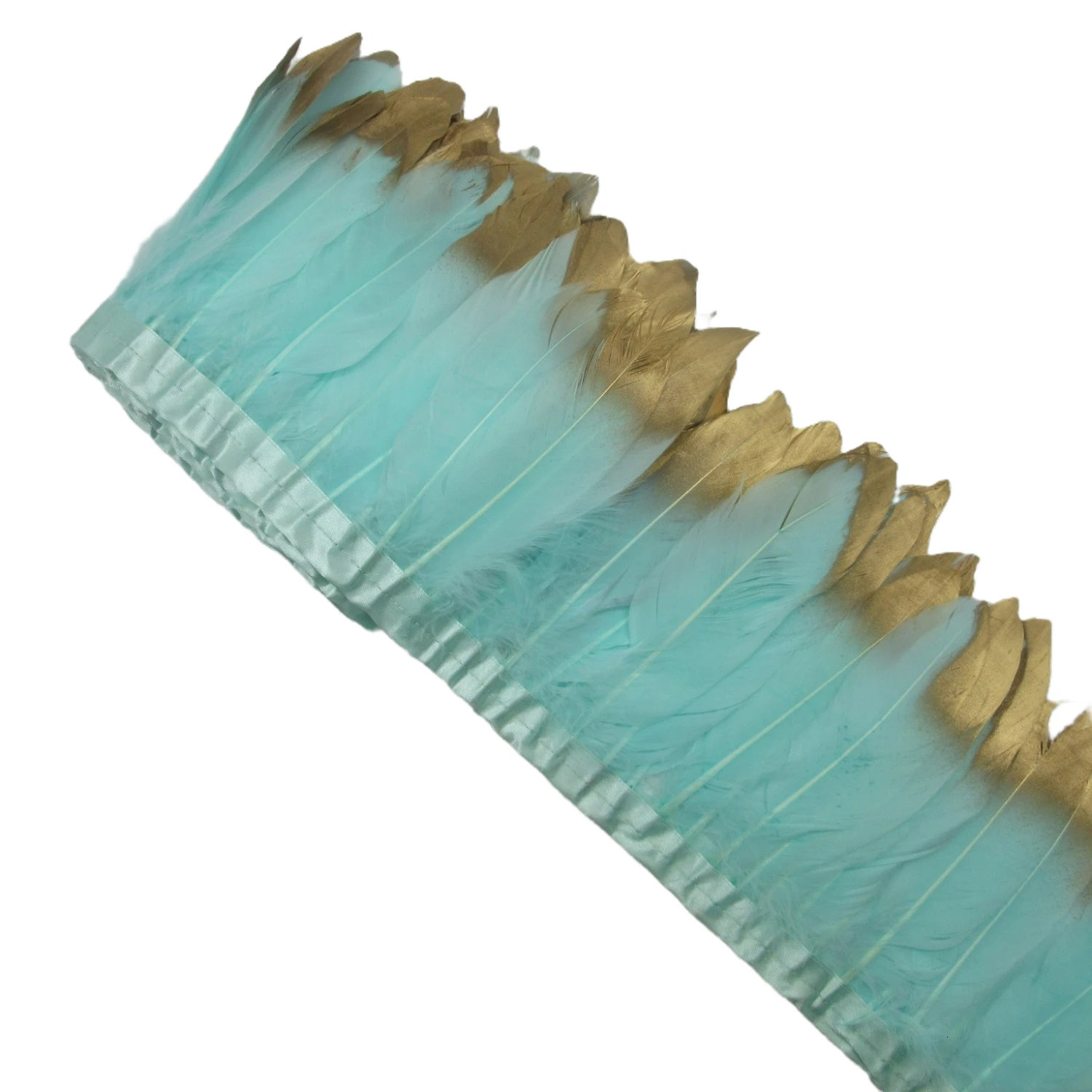 Золото Высокое качество гусиное перо планки Окрашенные гуси ленты 6 8 дюймов/15 20