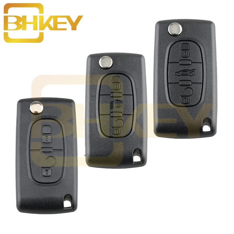 Чехол для дистанционного ключа от машины BHKEY Peugeot 207 307 308 407 607 Citroen C4 C5 C3 Berlingo Xsara