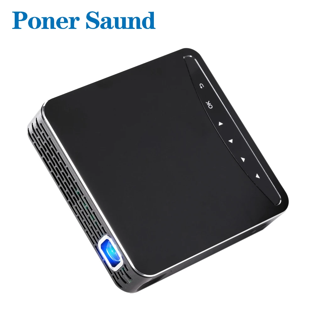 Мини проектор Poner Saund 100 Вт DLP 3D HD портативный Micro Wireless мультиэкранный для