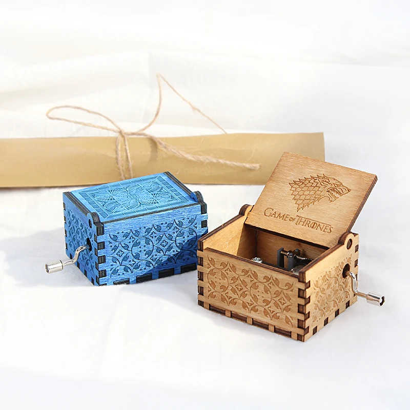 Резная ручная Музыкальная Шкатулка Деревянная Игра престолов рождественские