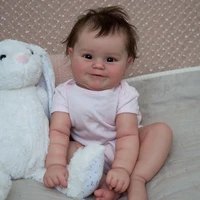 new 50cm reborn baby doll newborn girl baby lifelike real soft touch dolls with hand rooted hair high quality handmade art doll