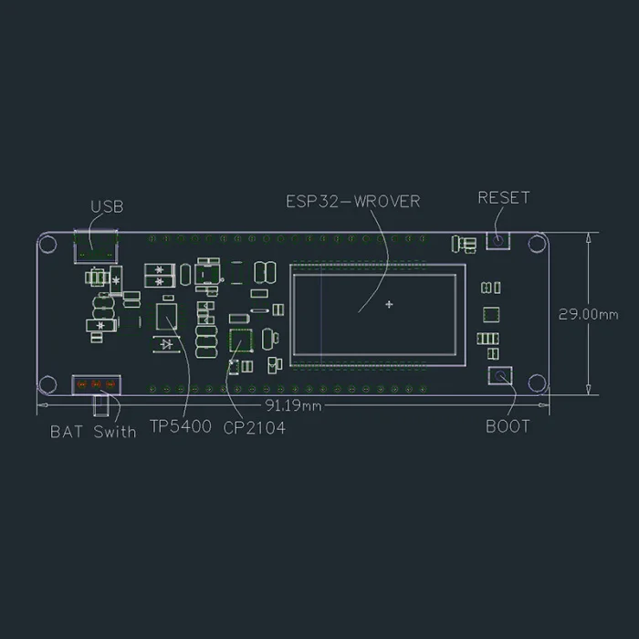 TTGO T-8 Мбайт PSRAM ESP32-WROVER-B Bluetooth модуль беспроводного доступа Wi-Fi макетная плата SP99