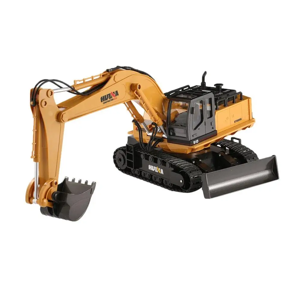 Новые игрушки HUINA 1510 2,4G 1/16 11CH Сплав RC экскаватор грузовик инженерный строительный автомобиль с 680' вращающийся звуковой светильник