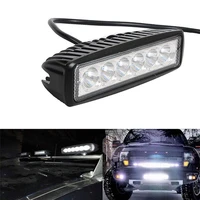 universal car 18w 12v led 4wd led beams work light bar spotlight flood lamp driving fog offroad led work car light