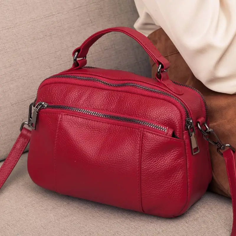 Small Flap Tote Bag Lady luxury Cow Leather Shoulder CrossBody Bags For Women Genuine Women's Handbags Messenger | Багаж и сумки