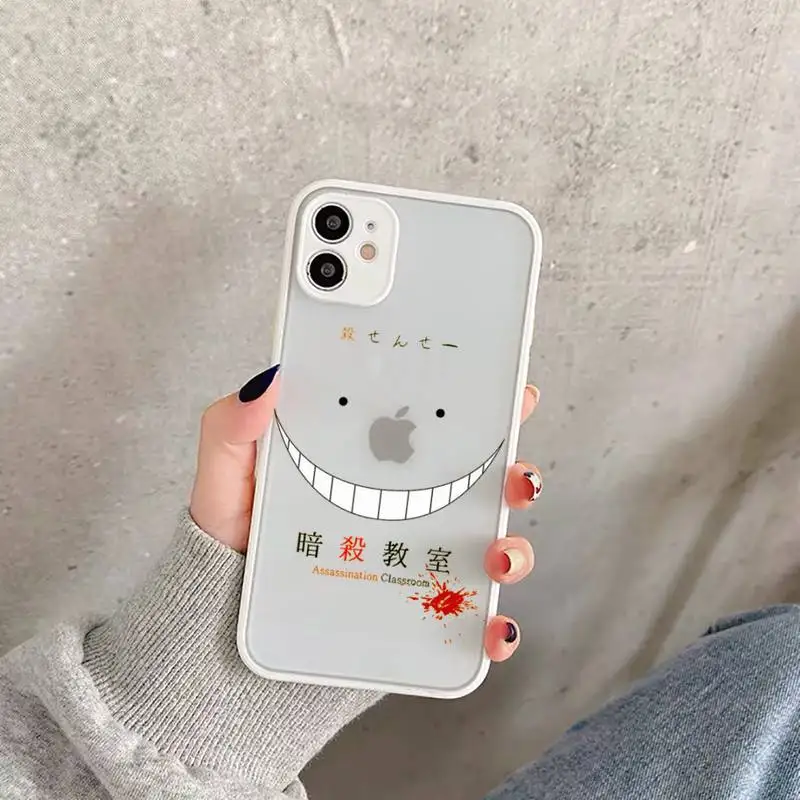 

Assassination Classroom anime Phone Case Matte Transparent for iPhone 11 12 7 8 s mini pro X XS XR MAX Plus funda