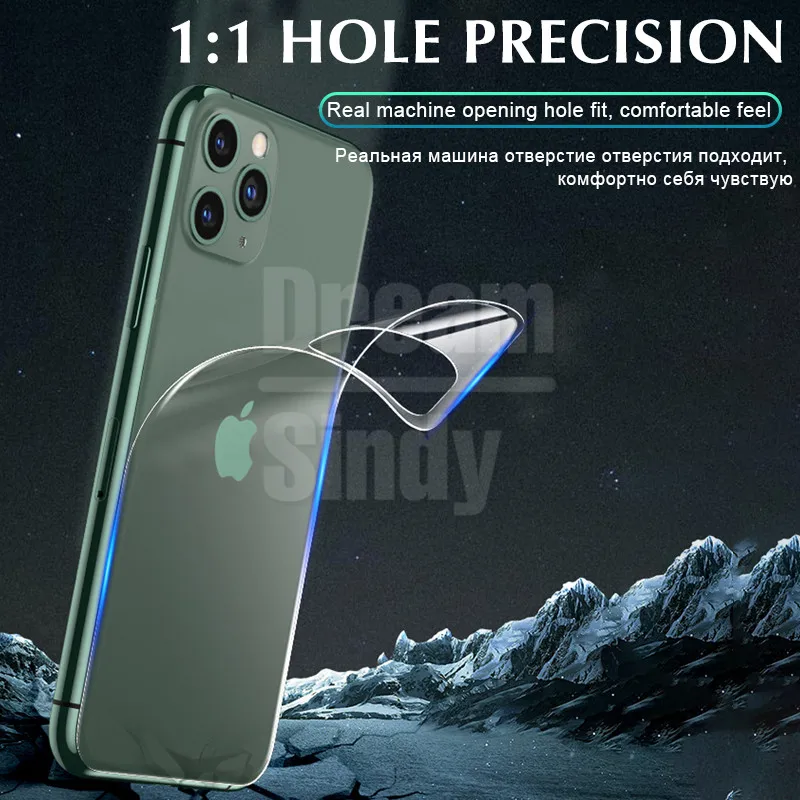 Гидрогелевая пленка 2 в 1 для Iphone 11 12 mini Pro XS Max X XR 6S 6 7 8 Plus SE 2020 полное покрытие