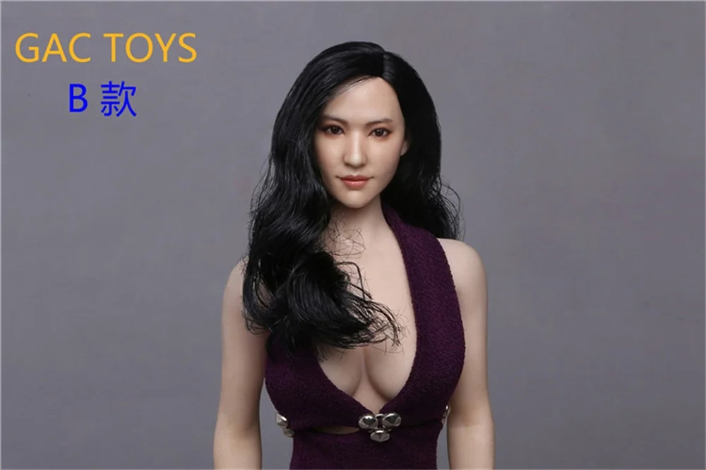 

GACTOYS GC015 Scale 1/6th Asia Beauty Female Liu Yifei Lifelike Head Sculpture With Long Hair Model Can Suit Mostly 12inch Body