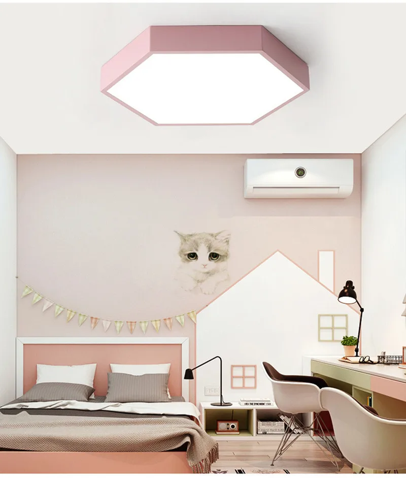 Новый потолочный светодиодный цветной светильник Макарон для спальни гостиной