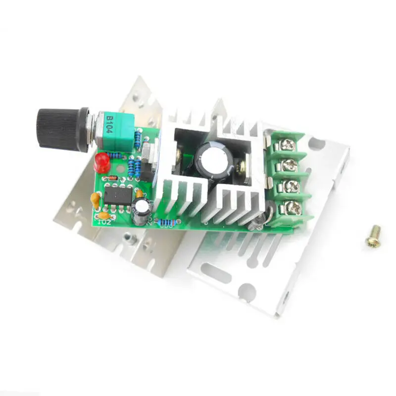 DC Motor Stepless Governor DC 9V-60V 10A Potentiometer Switch Speed Controller PWM Pulse Width Drive Board Anti-polar Protection