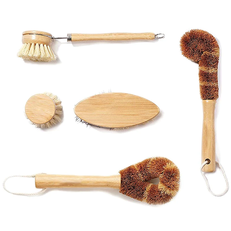 

5 шт Набор отверток с растительными экстрактами, Тип Кухня кисть, биоразлагаемые материалы из натурального волокна щетка для бутылки, кисть,...