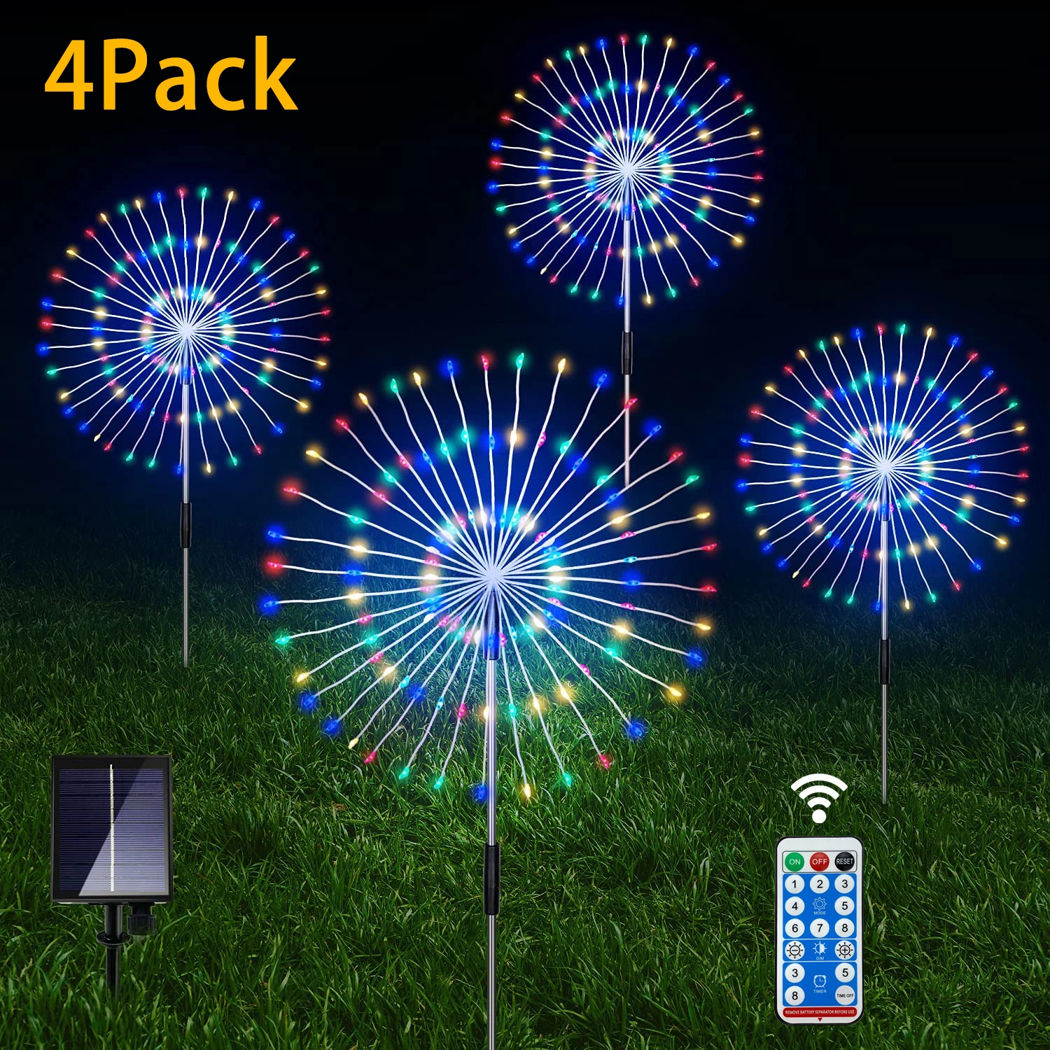 Уличные садовые фонари на солнечной батарее 4 шт./упаковка 120