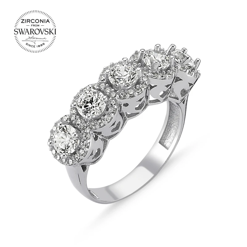 

Серебряное кольцо Silverlina с цирконием Сваровски